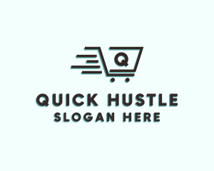 Fast Grocery Cart logo design