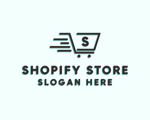 Fast Grocery Cart logo design