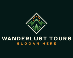 Adventure Mountaineering Trek logo design