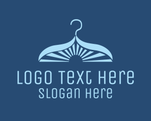 Dry Cleaning - Blue Sun Hanger logo design
