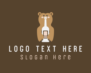 Beer - Tall Bear Bottle logo design