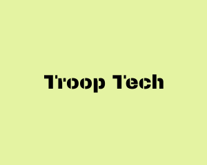 Troop - Army Military Text Font logo design