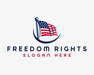 Patriot American Flag logo design