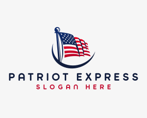 Patriot American Flag logo design