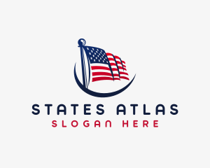 Patriot American Flag logo design