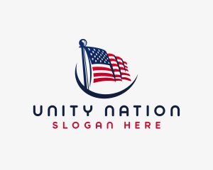 Patriot American Flag logo design