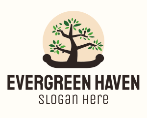 Tree - Bonsai Tree Garden logo design