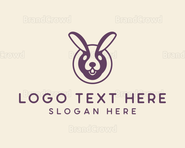 Wild Rabbit Animal Logo