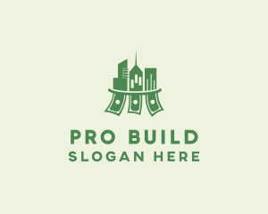 Money Building Cityscape logo design