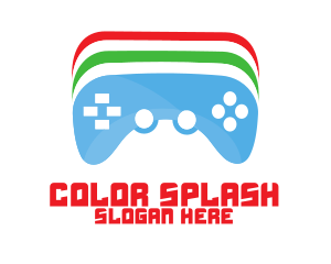 Colorful Game Controller logo design