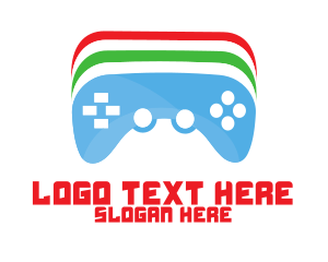 Gamer Youtuber - Colorful Game Controller logo design