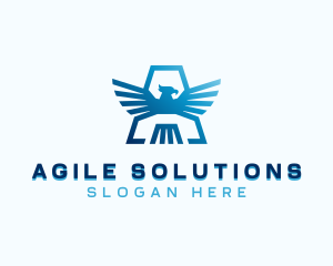 Eagle Security Letter A logo design