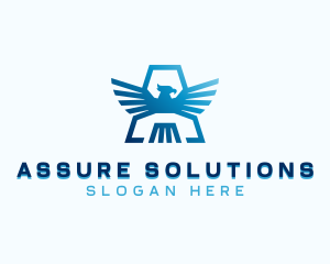 Eagle Security Letter A logo design