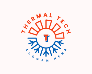 Solar Thermal Hvac logo design