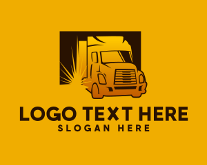 Sunset - Auto Delivery Truck logo design