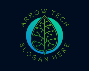 Organic Leaf Tech logo design