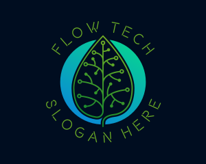 Organic Leaf Tech logo design