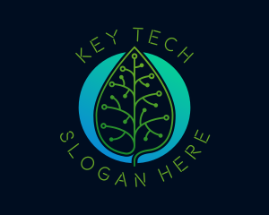 Organic Leaf Tech logo design