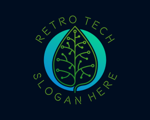 Organic Leaf Tech logo design