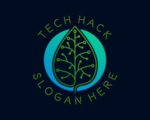 Organic Leaf Tech logo design