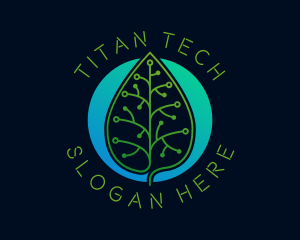 Organic Leaf Tech logo design