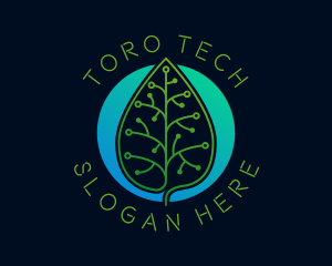 Organic Leaf Tech logo design