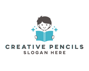 Boy Children Book logo design