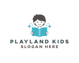 Boy Children Book logo design