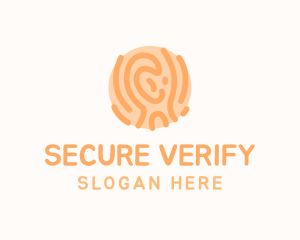 Authentication - Wood Fingerprint Biometric logo design