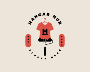 Hanger - Tshirt Hanger Paint logo design