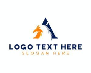 American - Eagle American Aviation Letter A logo design