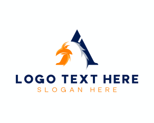 Aeronautic - Eagle American Aviation Letter A logo design