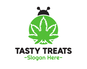 Edibles - Green Cannabis Bug logo design