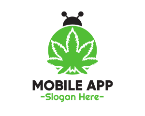 Edibles - Green Cannabis Bug logo design