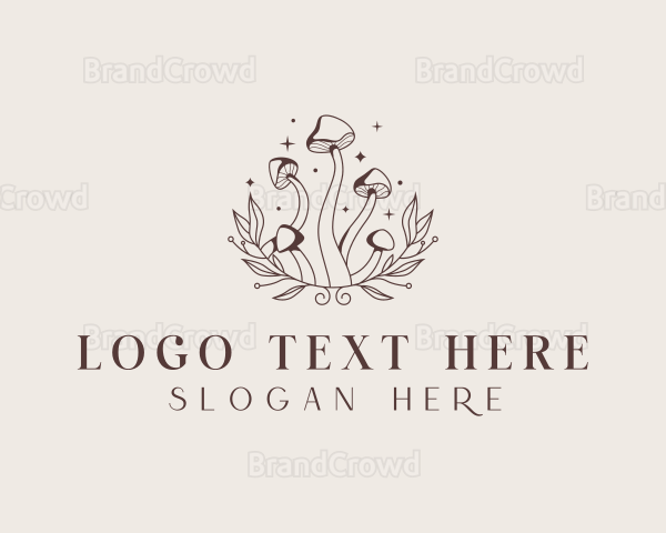 Nature Whimsical Mushroom Logo