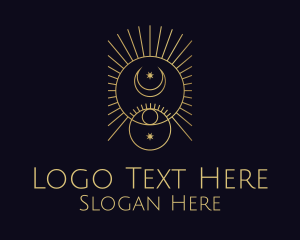 Optical - Gold Celestial Astrology logo design