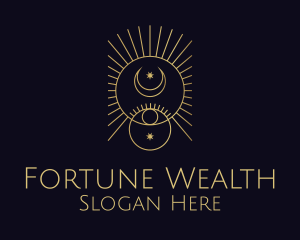 Fortune - Gold Celestial Astrology logo design