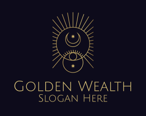 Fortune - Gold Celestial Astrology logo design