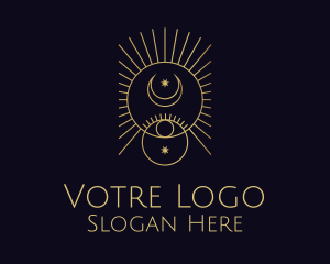 Sight - Gold Celestial Astrology logo design