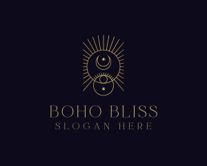 Boho Celestial Astrology logo design