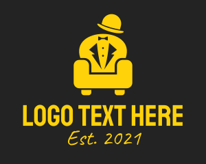 Locksmith - Golden Gentleman Couch logo design