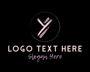 Letter Y - Cosmetics Makeup Letter Y logo design