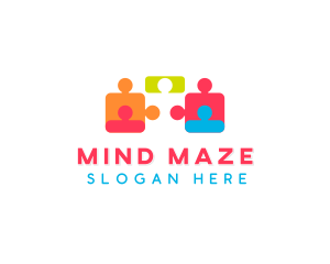 Puzzle - People Puzzle Organization logo design