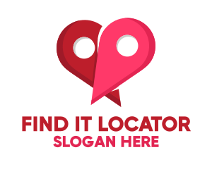 Love Location Pin logo design