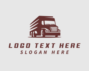 Lugging - Truck Driver Transport logo design