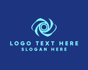 Vlogger - Studio Camera Lens logo design