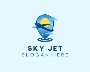 Airline - Aviation Airline Location logo design