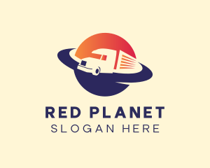 Planet Trucking Courier logo design