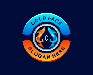 Hot Cold Air Conditioning logo design