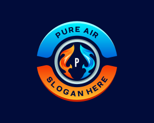 Hot Cold Air Conditioning logo design